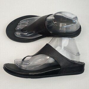 Fitflop Black Sandals with Contoured Footbed